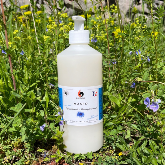 Gel Refroidissant Eau Florale Bleuet Bio & Huile Essentielle Menthe Poivrée Bio