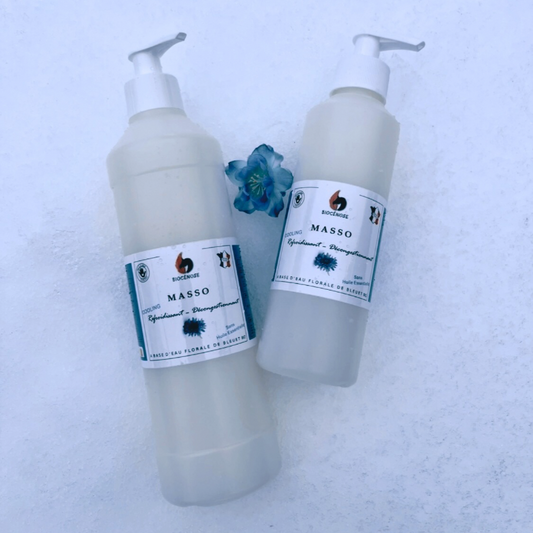 Gel Refroidissant Eau Florale Bleuet Bio & Actif Refroidissant (Sans Huile Essentielle)