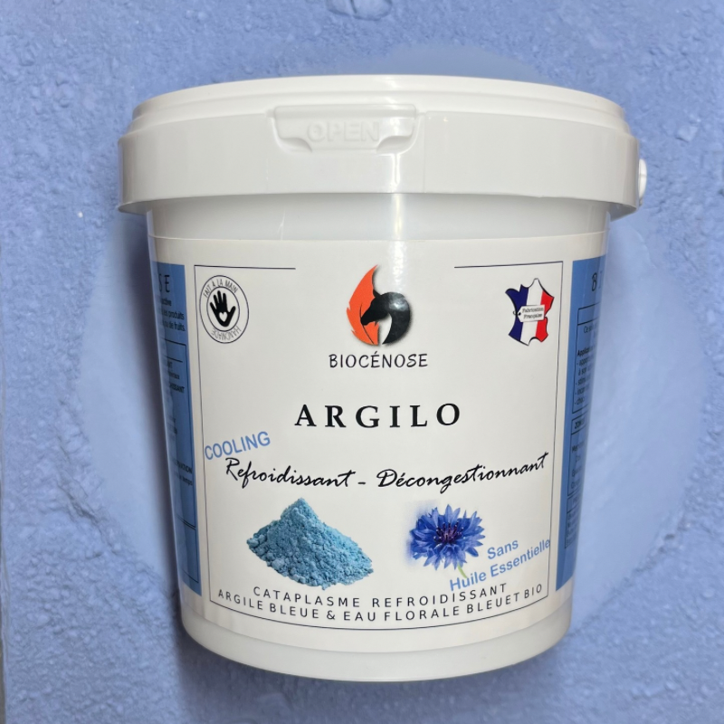 Cataplasme Refroidissant - Argile Bleue & Eau Florale de Bleuet Bio (Sans Huile Essentielle)