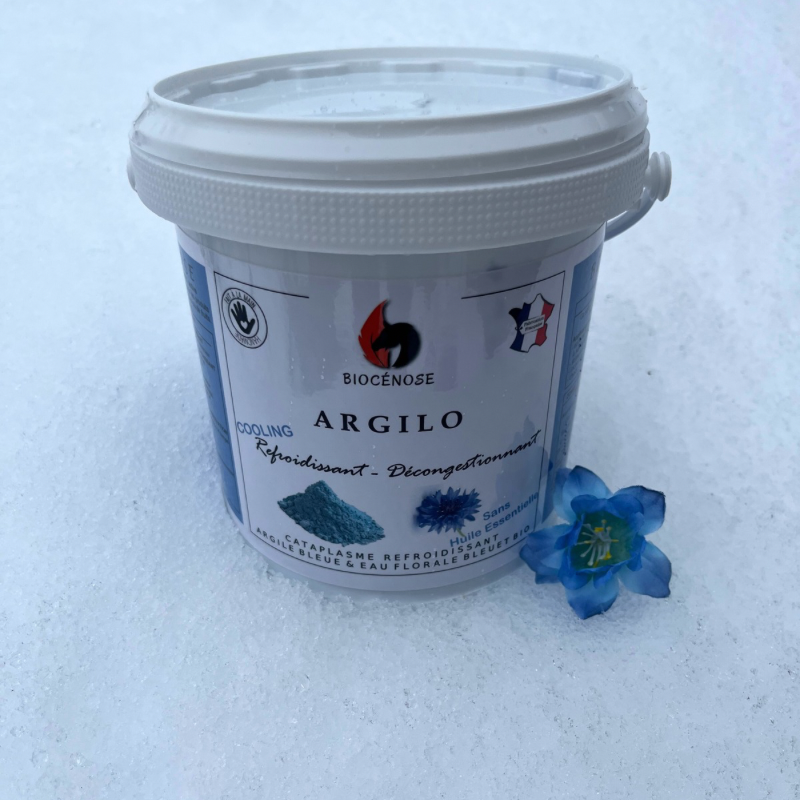 Cataplasme Refroidissant - Argile Bleue & Eau Florale de Bleuet Bio (Sans Huile Essentielle)